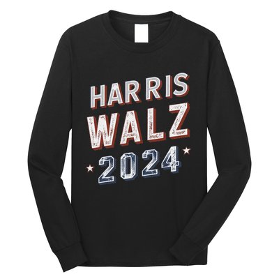 Harris Walz 2024 Election Ticket Long Sleeve Shirt