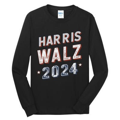 Harris Walz 2024 Election Ticket Tall Long Sleeve T-Shirt