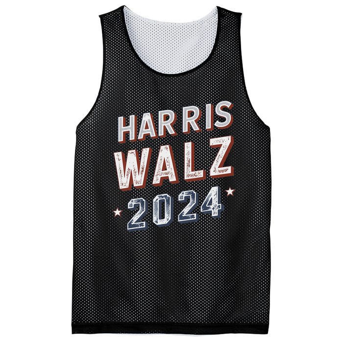 Harris Walz 2024 Election Ticket Mesh Reversible Basketball Jersey Tank