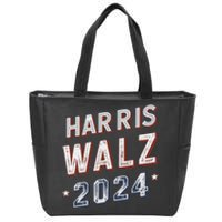 Harris Walz 2024 Election Ticket Zip Tote Bag