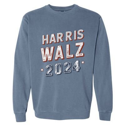 Harris Walz 2024 Election Ticket Garment-Dyed Sweatshirt