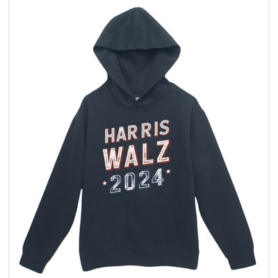 Harris Walz 2024 Election Ticket Urban Pullover Hoodie