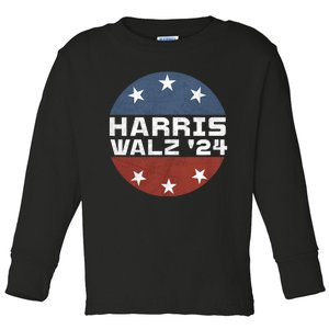 Harris Walz 2024 Campaign For President Patriotic Kamala Toddler Long Sleeve Shirt