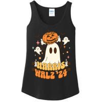 Harris Walz 2024 President Halloween Ghost Spooky Ladies Essential Tank