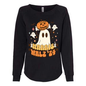 Harris Walz 2024 President Halloween Ghost Spooky Womens California Wash Sweatshirt