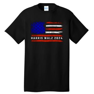 Harris Walz 2024 Usa Flag Tall T-Shirt