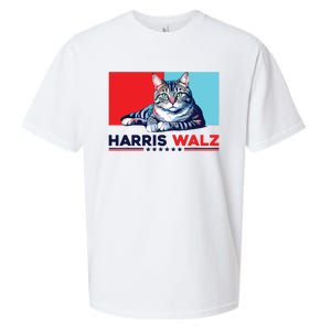 Harris Walz 2024 Funny Cat Election Kamala Harris Sueded Cloud Jersey T-Shirt