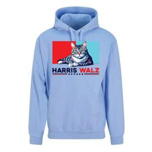 Harris Walz 2024 Funny Cat Election Kamala Harris Unisex Surf Hoodie