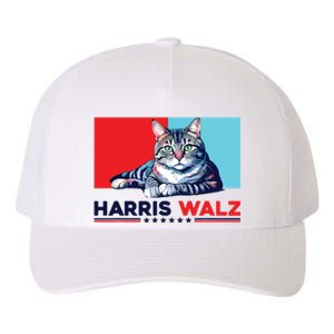 Harris Walz 2024 Funny Cat Election Kamala Harris Yupoong Adult 5-Panel Trucker Hat