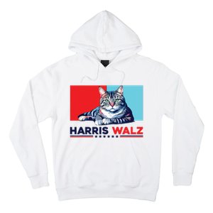 Harris Walz 2024 Funny Cat Election Kamala Harris Hoodie