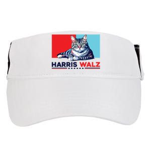 Harris Walz 2024 Funny Cat Election Kamala Harris Adult Drive Performance Visor