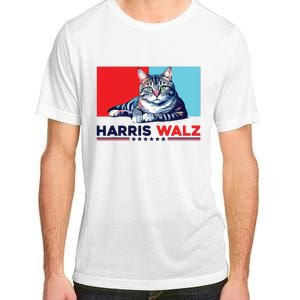 Harris Walz 2024 Funny Cat Election Kamala Harris Adult ChromaSoft Performance T-Shirt