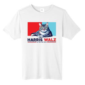 Harris Walz 2024 Funny Cat Election Kamala Harris Tall Fusion ChromaSoft Performance T-Shirt