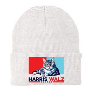 Harris Walz 2024 Funny Cat Election Kamala Harris Knit Cap Winter Beanie