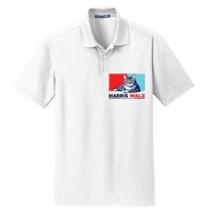 Harris Walz 2024 Funny Cat Election Kamala Harris Dry Zone Grid Polo