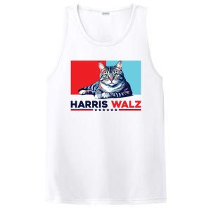 Harris Walz 2024 Funny Cat Election Kamala Harris PosiCharge Competitor Tank