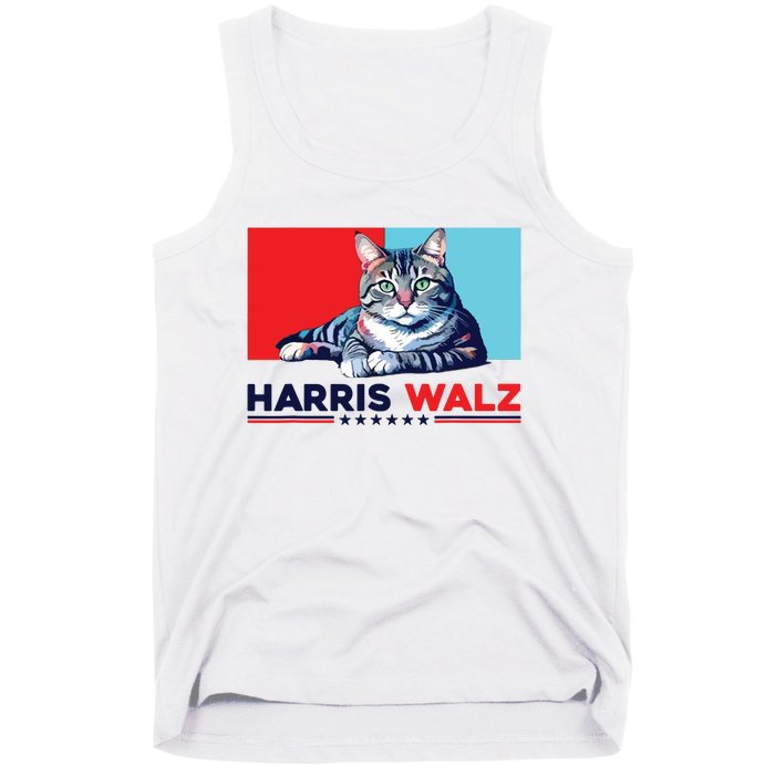 Harris Walz 2024 Funny Cat Election Kamala Harris Tank Top