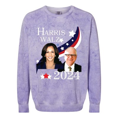 Harris Walz 2024 Presidential Election Campaign Kamala Sweat Colorblast Crewneck Sweatshirt