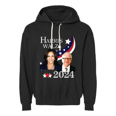 Harris Walz 2024 Presidential Election Campaign Kamala Sweat Garment-Dyed Fleece Hoodie