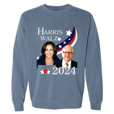 Harris Walz 2024 Presidential Election Campaign Kamala Sweat Garment-Dyed Sweatshirt