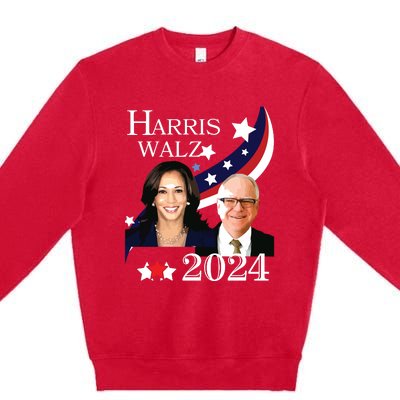 Harris Walz 2024 Presidential Election Campaign Kamala Sweat Premium Crewneck Sweatshirt