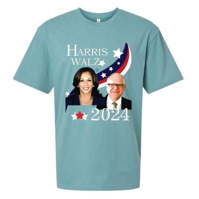 Harris Walz 2024 Presidential Election Campaign Kamala Sweat Sueded Cloud Jersey T-Shirt