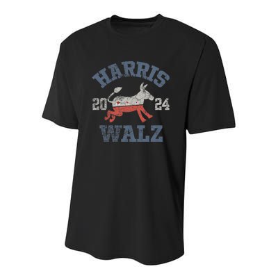 Harris Waltz 2024 Election Kamala Harris Tim Waltz 2024 Youth Performance Sprint T-Shirt