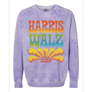 Harris Walz 2024 Election President Kamala Harris Tim Waltz. Colorblast Crewneck Sweatshirt