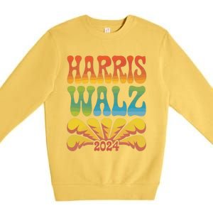 Harris Walz 2024 Election President Kamala Harris Tim Waltz. Premium Crewneck Sweatshirt