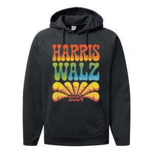 Harris Walz 2024 Election President Kamala Harris Tim Waltz. Performance Fleece Hoodie