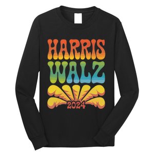 Harris Walz 2024 Election President Kamala Harris Tim Waltz. Long Sleeve Shirt