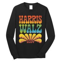 Harris Walz 2024 Election President Kamala Harris Tim Waltz. Long Sleeve Shirt