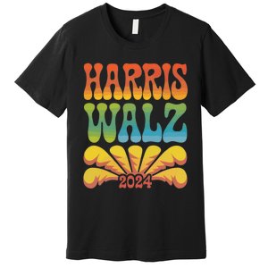 Harris Walz 2024 Election President Kamala Harris Tim Waltz. Premium T-Shirt