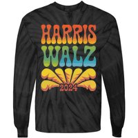 Harris Walz 2024 Election President Kamala Harris Tim Waltz. Tie-Dye Long Sleeve Shirt