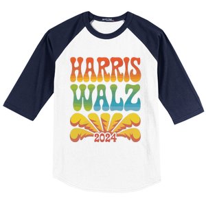 Harris Walz 2024 Election President Kamala Harris Tim Waltz. Baseball Sleeve Shirt