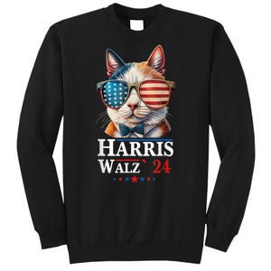 Harris Waltz 2024 Election Cat Ladies Kamala Harris Tall Sweatshirt