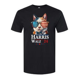 Harris Waltz 2024 Election Cat Ladies Kamala Harris Softstyle CVC T-Shirt