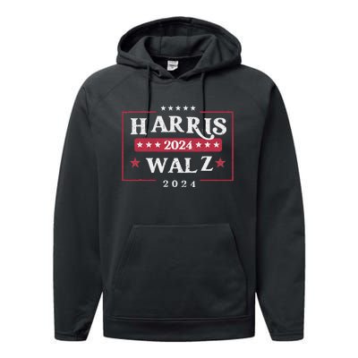 Harris Walz 2024 President Political Vote Kamala Harris 2024 Performance Fleece Hoodie