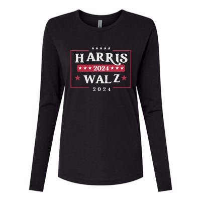 Harris Walz 2024 President Political Vote Kamala Harris 2024 Womens Cotton Relaxed Long Sleeve T-Shirt