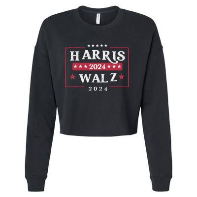 Harris Walz 2024 President Political Vote Kamala Harris 2024 Cropped Pullover Crew