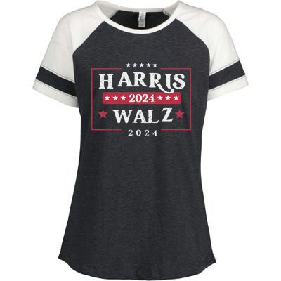 Harris Walz 2024 President Political Vote Kamala Harris 2024 Enza Ladies Jersey Colorblock Tee