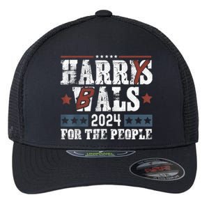 Harris Walz 24 Harry Balz 2024 Meme Democratics Vote Flexfit Unipanel Trucker Cap