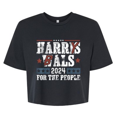 Harris Walz 24 Harry Balz 2024 Meme Democratics Vote Bella+Canvas Jersey Crop Tee