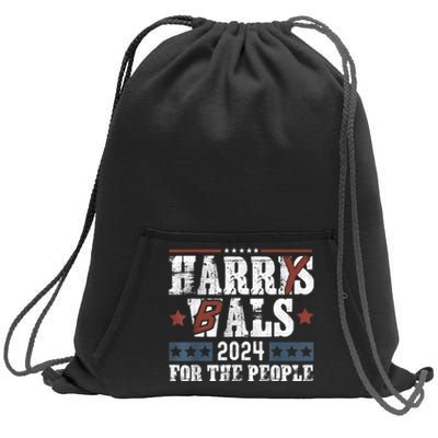 Harris Walz 24 Harry Balz 2024 Meme Democratics Vote Sweatshirt Cinch Pack Bag