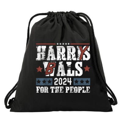 Harris Walz 24 Harry Balz 2024 Meme Democratics Vote Drawstring Bag