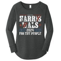 Harris Walz 24 Harry Balz 2024 Meme Democratics Vote Women's Perfect Tri Tunic Long Sleeve Shirt