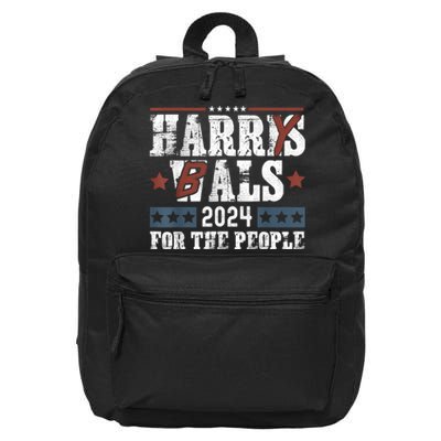 Harris Walz 24 Harry Balz 2024 Meme Democratics Vote 16 in Basic Backpack