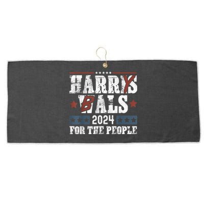 Harris Walz 24 Harry Balz 2024 Meme Democratics Vote Large Microfiber Waffle Golf Towel