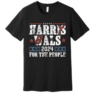 Harris Walz 24 Harry Balz 2024 Meme Democratics Vote Premium T-Shirt