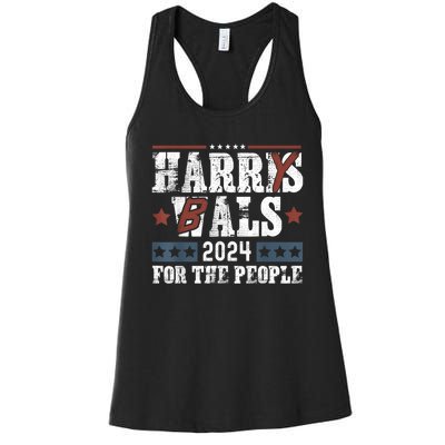 Harris Walz 24 Harry Balz 2024 Meme Democratics Vote Women's Racerback Tank